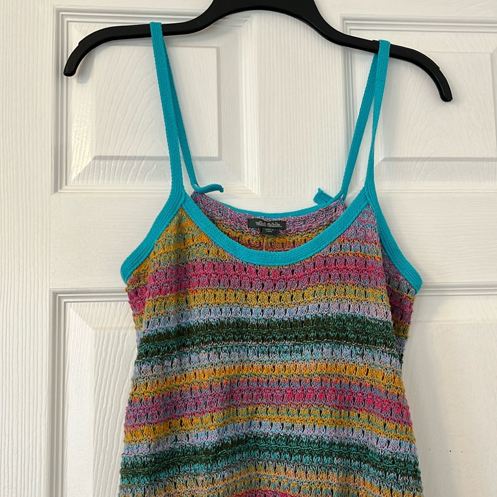 Wild fable crochet sleeveless dress new with tags. Size M